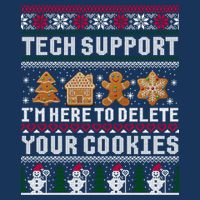 Tech Support I Am Here To Delete Your Cookies Funny Ugly Christmas Infant Baby Jersey Bodysuit
