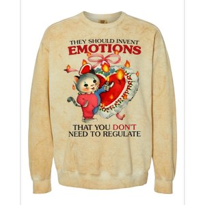 They Should Invent Emotions That You DonT Need To Regulate Colorblast Crewneck Sweatshirt