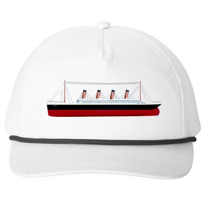 Titanic Ship Illustration Snapback Five-Panel Rope Hat