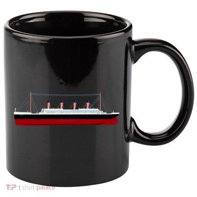 Titanic Ship Illustration 11oz C Handle Ceramic Mug
