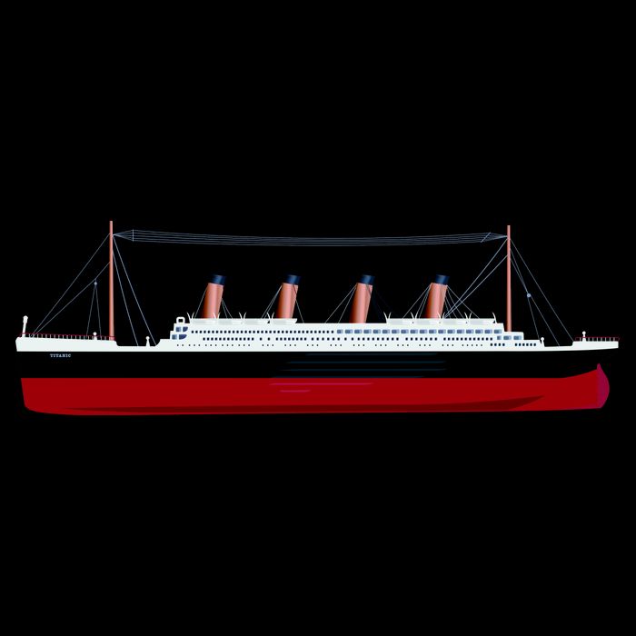 Titanic Ship Illustration 16 in Basic Backpack