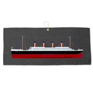 Titanic Ship Illustration Large Microfiber Waffle Golf Towel