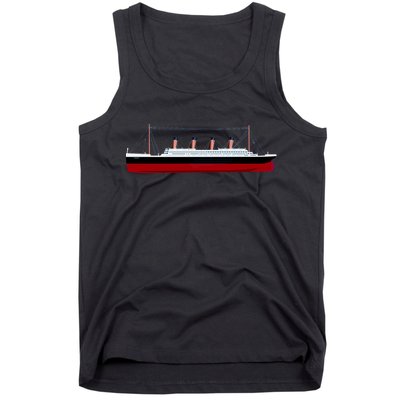 Titanic Ship Illustration Tank Top