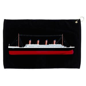 Titanic Ship Illustration Grommeted Golf Towel