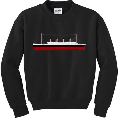 Titanic Ship Illustration Kids Sweatshirt