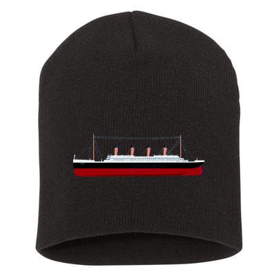 Titanic Ship Illustration Short Acrylic Beanie