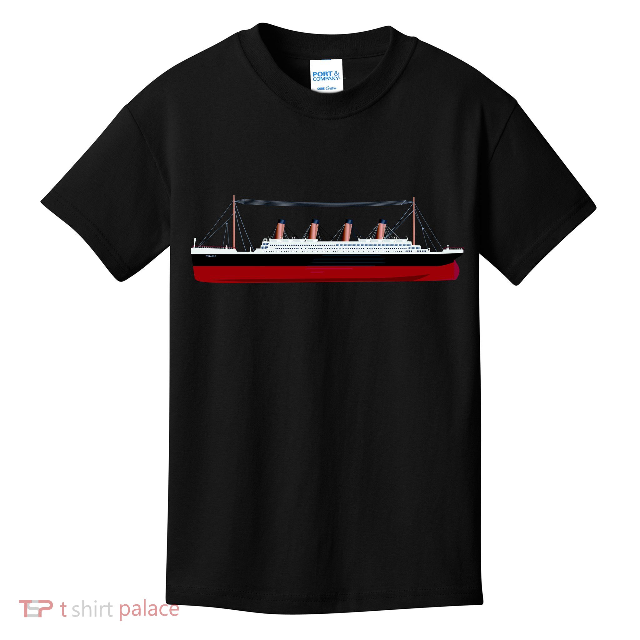 Titanic Ship Illustration Kids T-Shirt