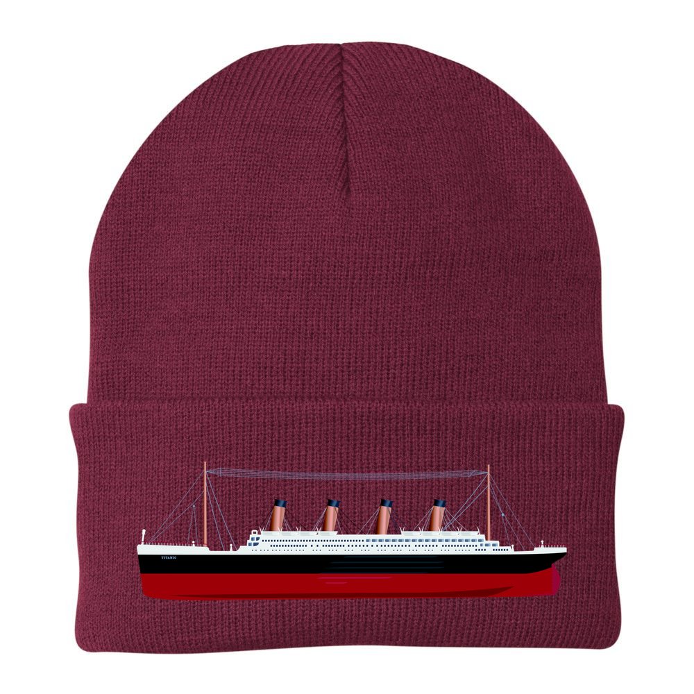 Titanic Ship Illustration Beanie