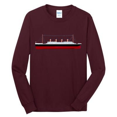 Titanic Ship Illustration Tall Long Sleeve T-Shirt