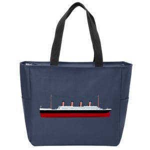 Titanic Ship Illustration Zip Tote Bag