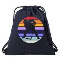 Team Sport | Ice Hockey Lover | Retro Ice Hockey Player Drawstring Bag