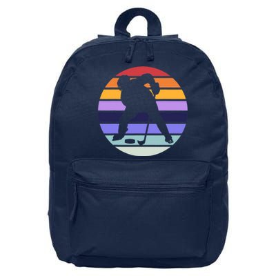 Team Sport | Ice Hockey Lover | Retro Ice Hockey Player 16 in Basic Backpack