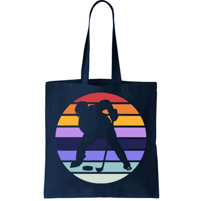 Team Sport | Ice Hockey Lover | Retro Ice Hockey Player Tote Bag