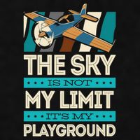 The Sky Is Not My Limit Its My Playground Funny RC Pilot Premium Ladies PosiCharge Tri-Blend Wicking Tank
