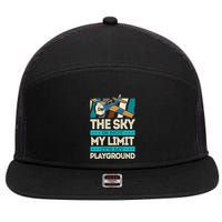 The Sky Is Not My Limit Its My Playground Funny RC Pilot Premium 7 Panel Mesh Trucker Snapback Hat