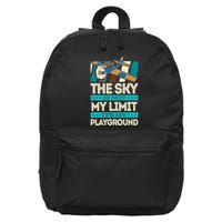 The Sky Is Not My Limit Its My Playground Funny RC Pilot Premium 16 in Basic Backpack