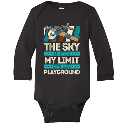 The Sky Is Not My Limit Its My Playground Funny RC Pilot Premium Baby Long Sleeve Bodysuit