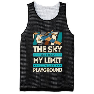 The Sky Is Not My Limit Its My Playground Funny RC Pilot Premium Mesh Reversible Basketball Jersey Tank
