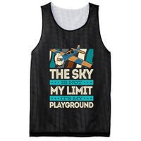 The Sky Is Not My Limit Its My Playground Funny RC Pilot Premium Mesh Reversible Basketball Jersey Tank