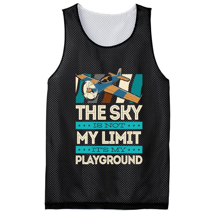 The Sky Is Not My Limit Its My Playground Funny RC Pilot Premium Mesh Reversible Basketball Jersey Tank