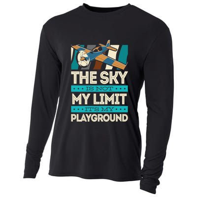 The Sky Is Not My Limit Its My Playground Funny RC Pilot Premium Cooling Performance Long Sleeve Crew