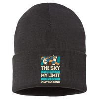 The Sky Is Not My Limit Its My Playground Funny RC Pilot Premium Sustainable Knit Beanie