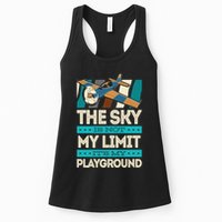 The Sky Is Not My Limit Its My Playground Funny RC Pilot Premium Womens Tank Top