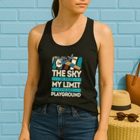 The Sky Is Not My Limit Its My Playground Funny RC Pilot Premium Womens Tank Top