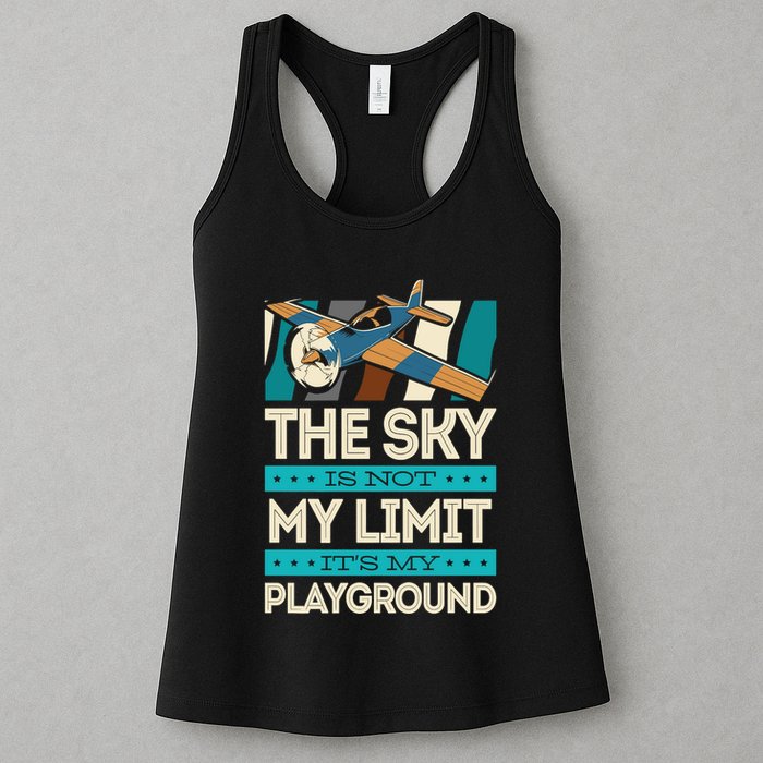 The Sky Is Not My Limit Its My Playground Funny RC Pilot Premium Womens Tank Top