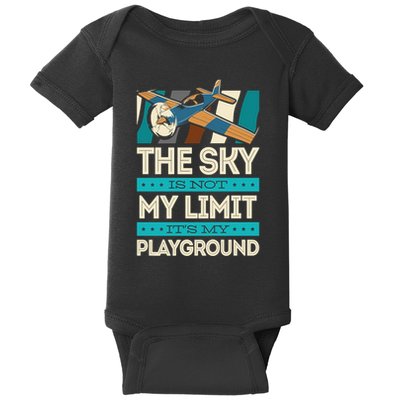 The Sky Is Not My Limit Its My Playground Funny RC Pilot Premium Baby Bodysuit
