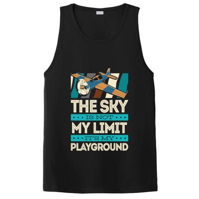 The Sky Is Not My Limit Its My Playground Funny RC Pilot Premium PosiCharge Competitor Tank