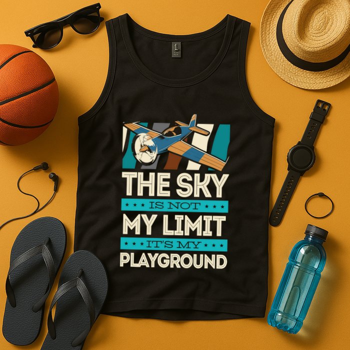 The Sky Is Not My Limit Its My Playground Funny RC Pilot Premium Tank Top
