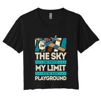 The Sky Is Not My Limit Its My Playground Funny RC Pilot Premium Crop Top