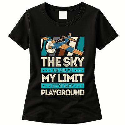 The Sky Is Not My Limit Its My Playground Funny RC Pilot Premium Womens T-Shirt