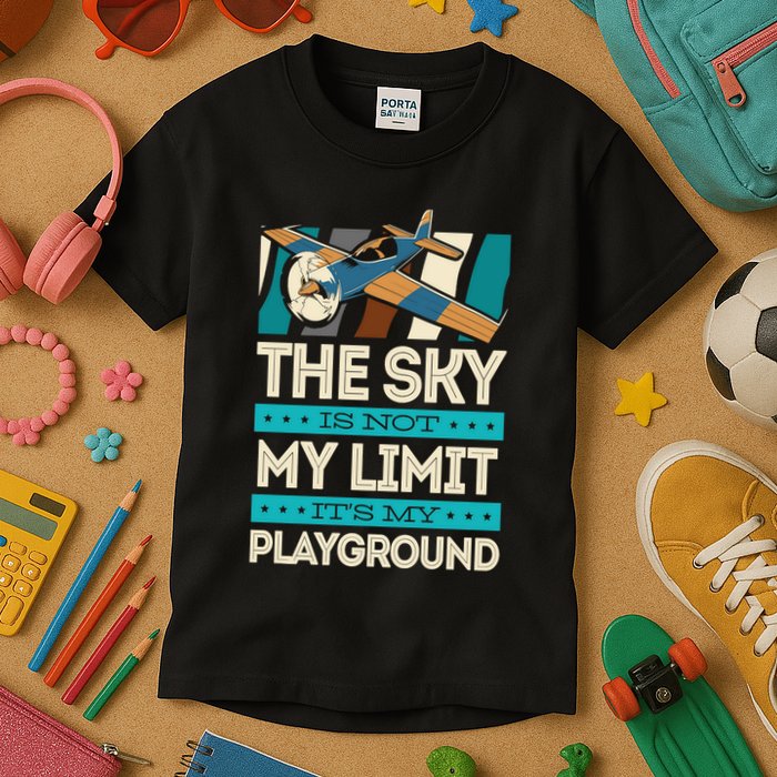 The Sky Is Not My Limit Its My Playground Funny RC Pilot Premium Kids T-Shirt