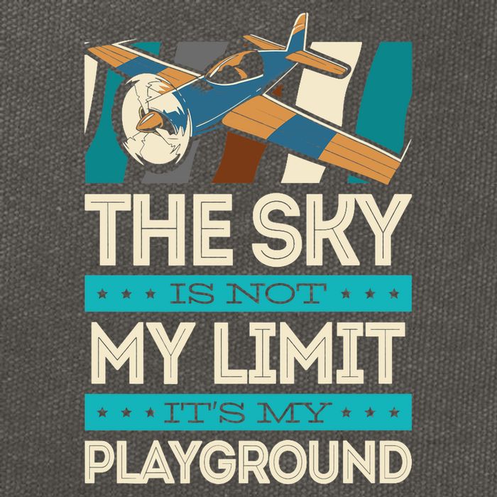 The Sky Is Not My Limit Its My Playground Funny RC Pilot Premium Cotton Canvas Backpack