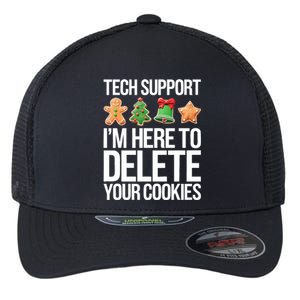 Tech Support Im Here To Delete Your Cookies Christmas Flexfit Unipanel Trucker Cap