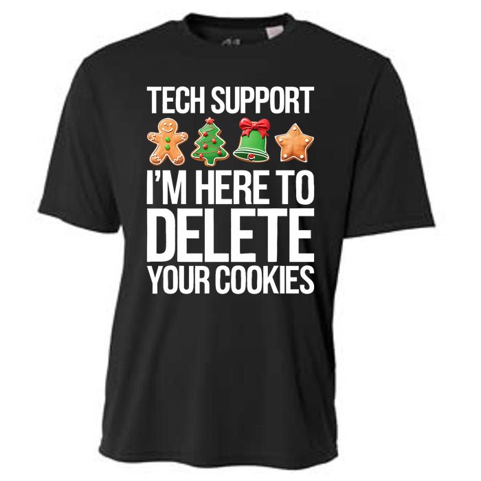 Tech Support Im Here To Delete Your Cookies Christmas Cooling Performance Crew T-Shirt