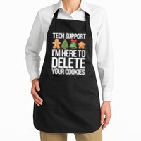 Tech Support Im Here To Delete Your Cookies Christmas Full-Length Apron With Pockets