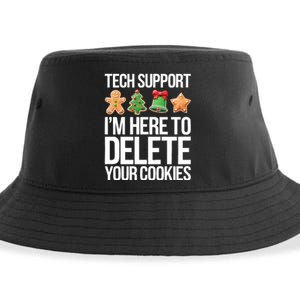 Tech Support Im Here To Delete Your Cookies Christmas Sustainable Bucket Hat