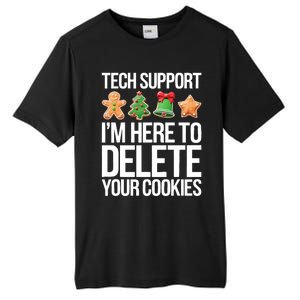 Tech Support Im Here To Delete Your Cookies Christmas Tall Fusion ChromaSoft Performance T-Shirt