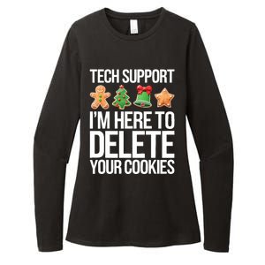 Tech Support Im Here To Delete Your Cookies Christmas Womens CVC Long Sleeve Shirt