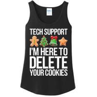 Tech Support Im Here To Delete Your Cookies Christmas Ladies Essential Tank