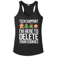 Tech Support Im Here To Delete Your Cookies Christmas Ladies PosiCharge Competitor Racerback Tank