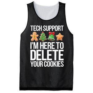 Tech Support Im Here To Delete Your Cookies Christmas Mesh Reversible Basketball Jersey Tank