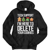 Tech Support Im Here To Delete Your Cookies Christmas Tie Dye Hoodie