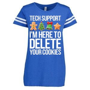 Tech Support Im Here To Delete Your Cookies Christmas Enza Ladies Jersey Football T-Shirt