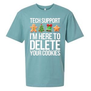 Tech Support Im Here To Delete Your Cookies Christmas Sueded Cloud Jersey T-Shirt