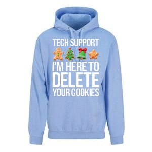 Tech Support Im Here To Delete Your Cookies Christmas Unisex Surf Hoodie