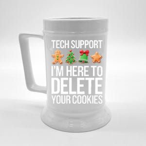 Tech Support Im Here To Delete Your Cookies Christmas Beer Stein